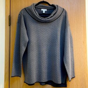 Calvin Klein Long Herringbone Chevron Sweater